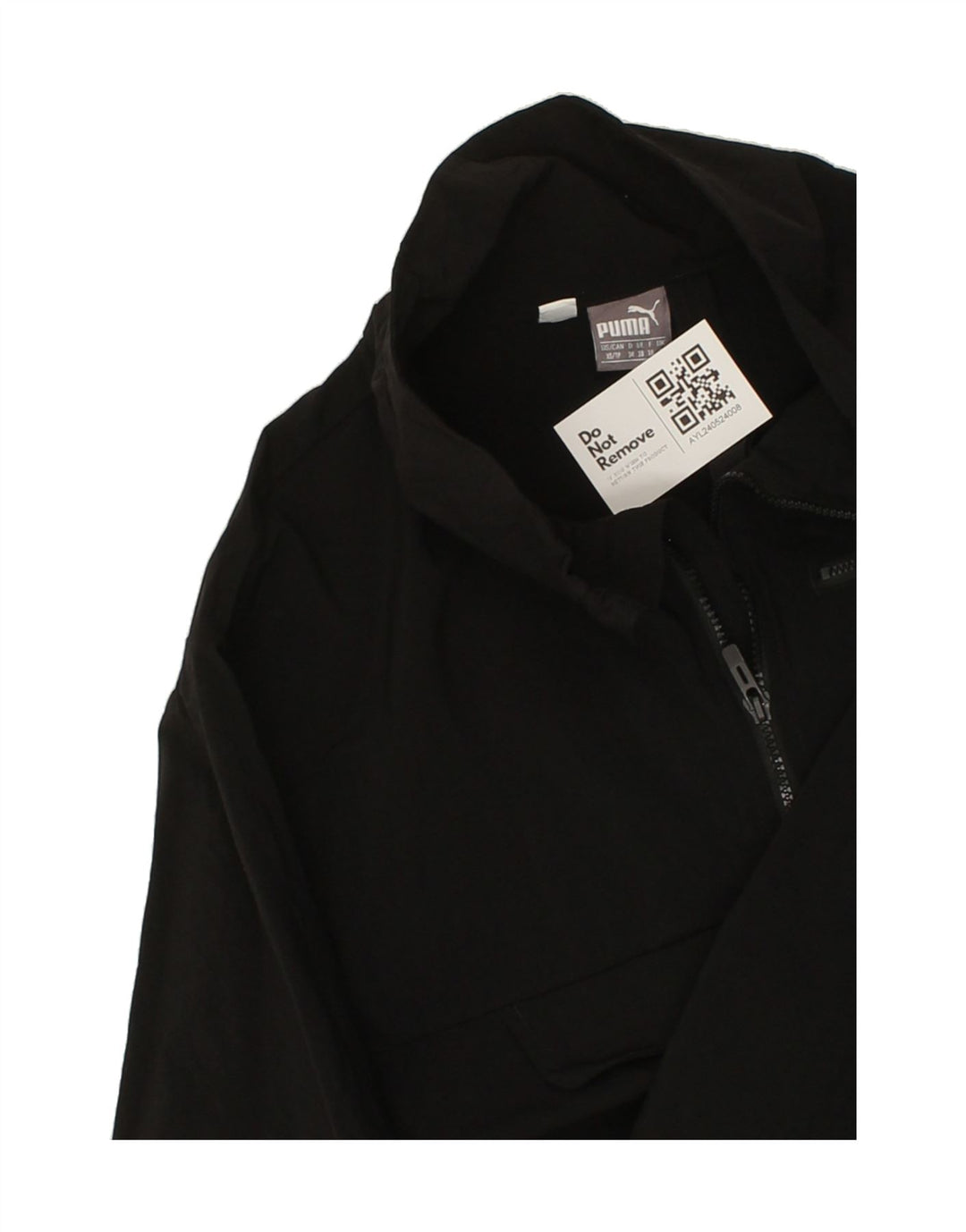PUMA Womens Anorak Jacket UK 8 Small Black Nylon Vintage Puma and Second-Hand Puma from Messina Hembry 