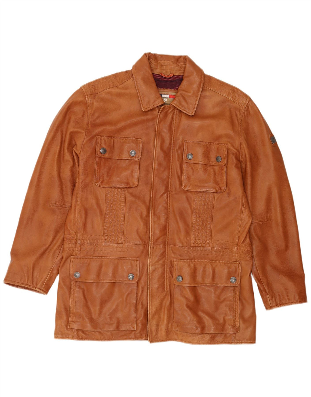 Pierre Cardin Veste en cuir pour homme UK 40 Grand cuir marron