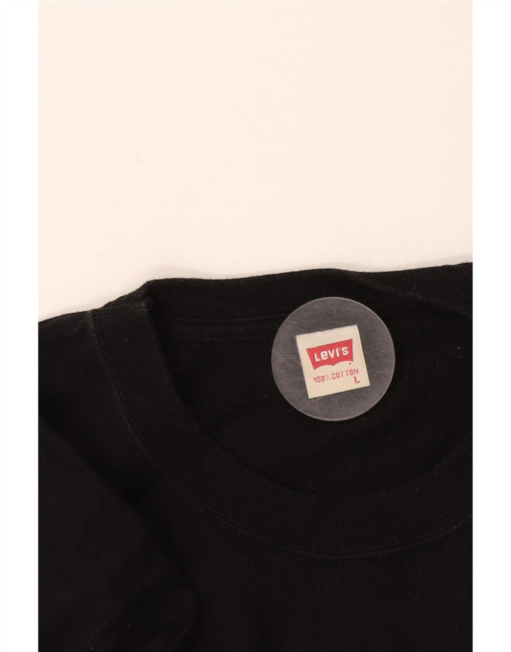 LEVI'S T-Shirt Homme Haut Large Noir Coton