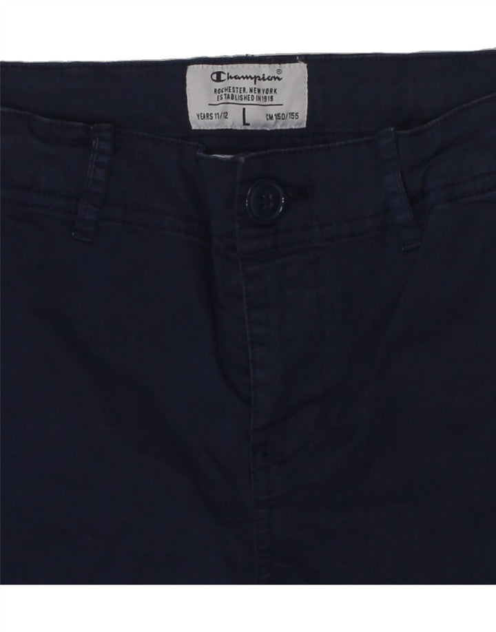 CHAMPION Boys Chino Shorts 11-12 Years Large W26  Navy Blue | Vintage Champion | Thrift | Second-Hand Champion | Used Clothing | Messina Hembry 