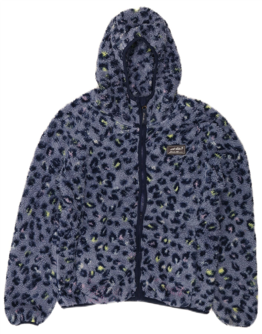 EDDIE BAUER Veste polaire à capuche fille 13-14 ans grand imprimé animal bleu