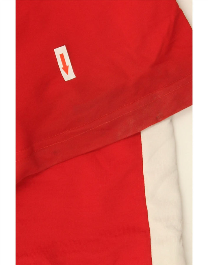 Zara Pantalon De Survêtement Homme Large Rouge Colorblock Polyester