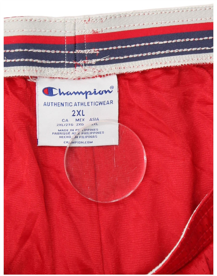 CHAMPION Short de Sport Homme 2XL Rouge Polyester