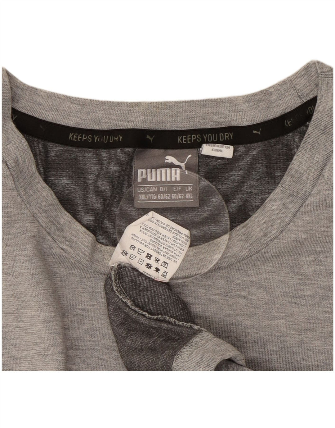 PUMA T-shirt graphique pour hommes 2XL Gris Coton