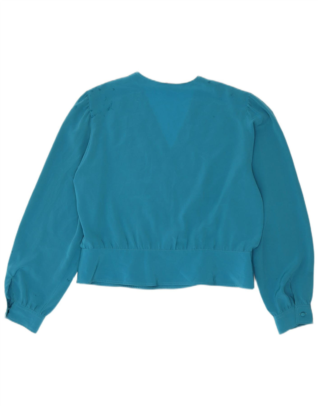 Icam Femme Chemise Courte Blouse IT 50 XL Bleu Polyester