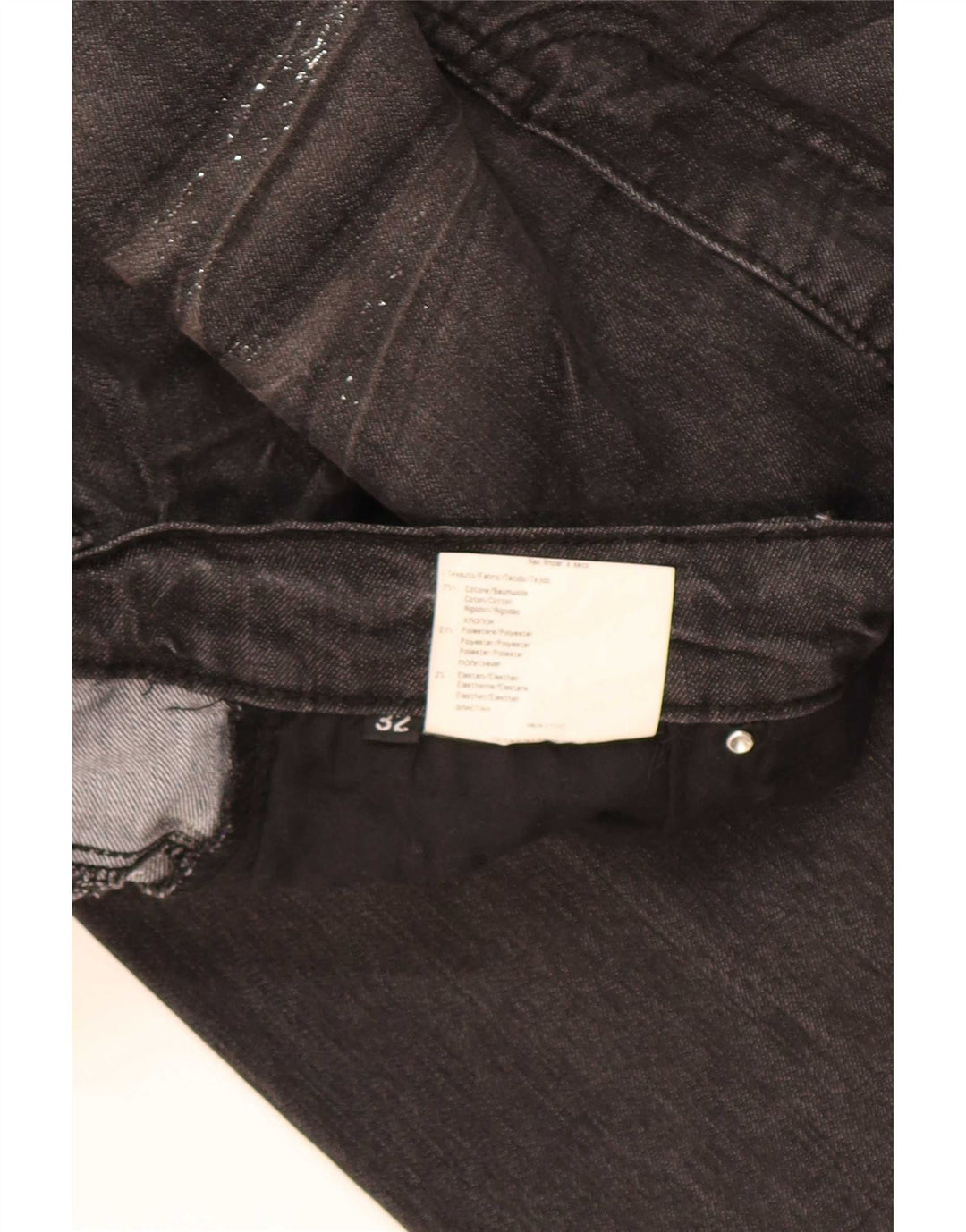 Roccobarocco Jean droit femme W32 L28 coton noir