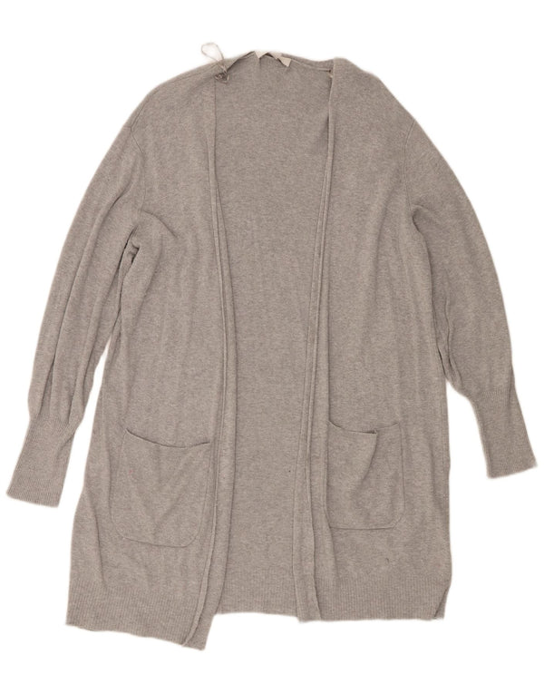 Marks & Spencer Pull cardigan long pour femme UK 16 Large Gris Moucheté