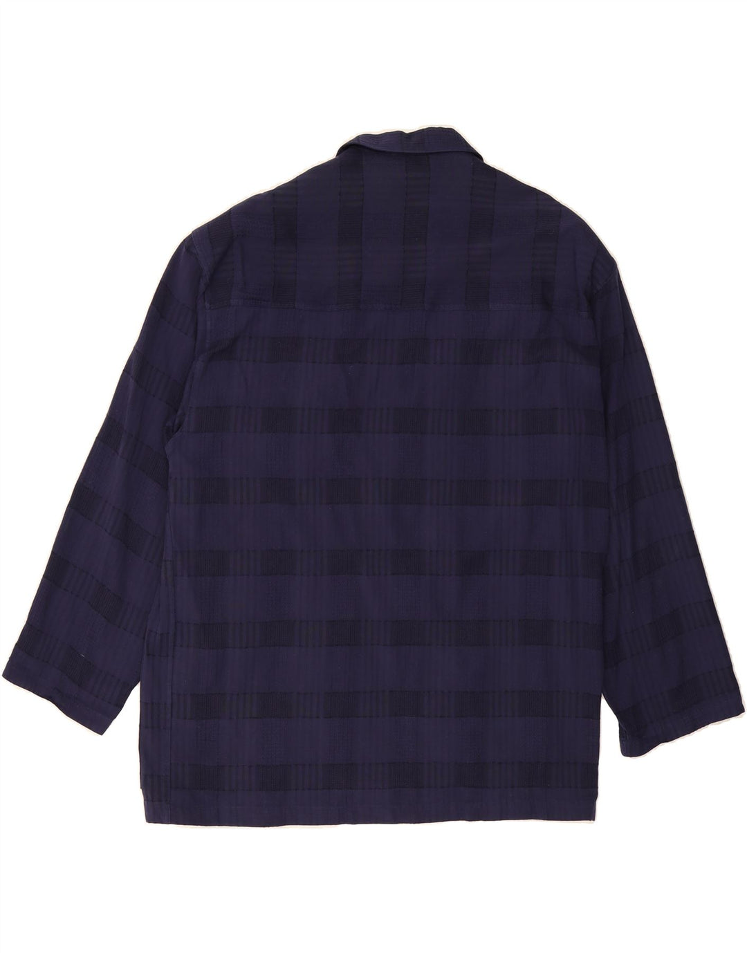 MESSORI Mens 1 Button Blazer Jacket UK 40 Large Navy Blue Check Vintage Messori and Second-Hand Messori from Messina Hembry 