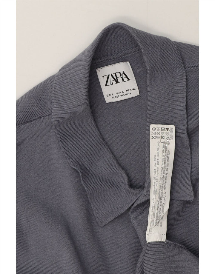 Polo Homme Zara Grand Gris Viscose