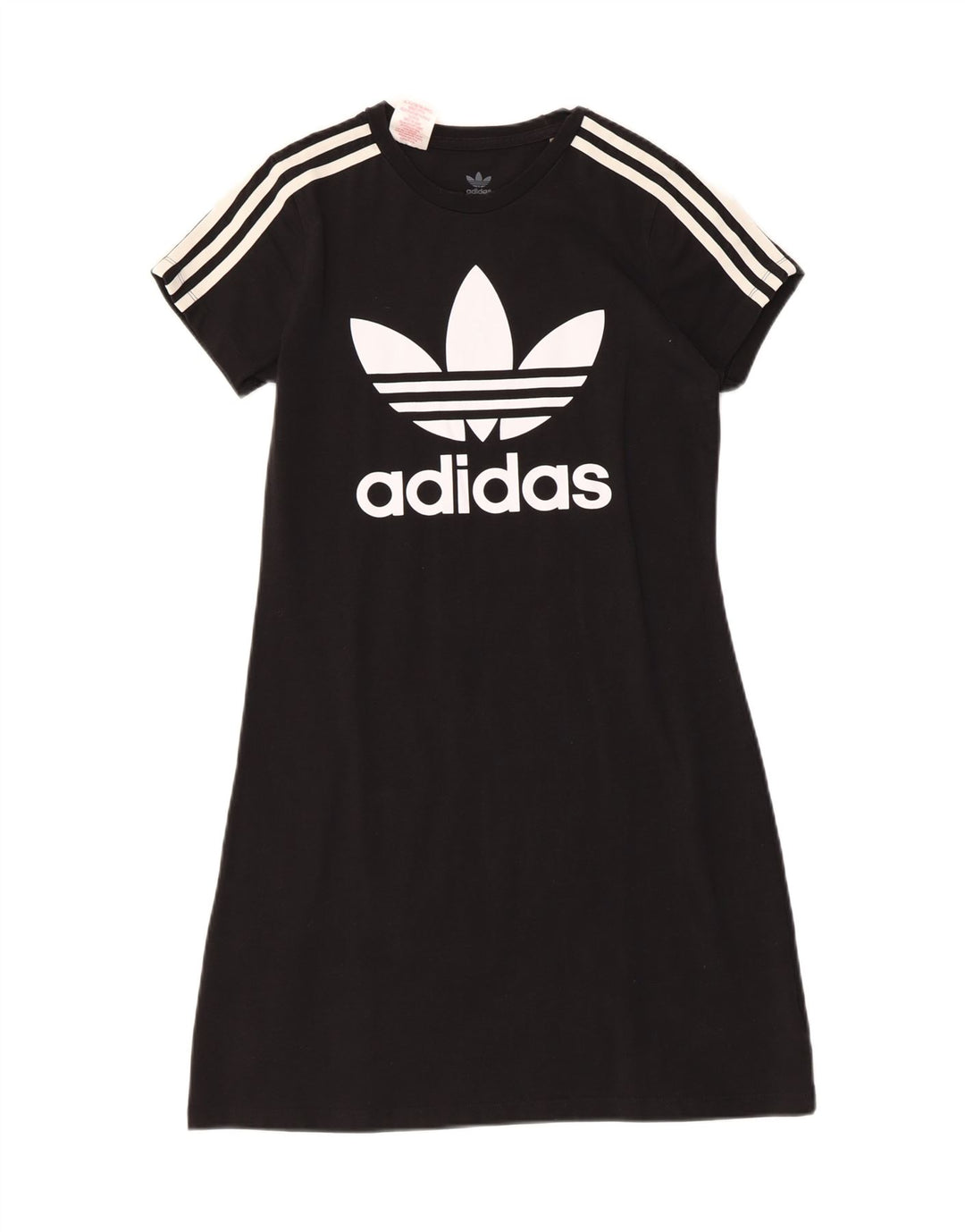 ADIDAS Robe T-Shirt Graphique Fille 13-14 ans Noir Coton