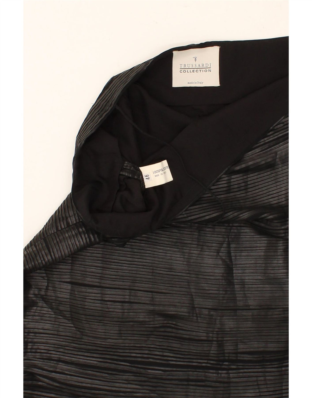 TRUSSARDI Womens Sleeveless Bodycon Dress IT 46 Large Black Polyester Vintage Trussardi and Second-Hand Trussardi from Messina Hembry 