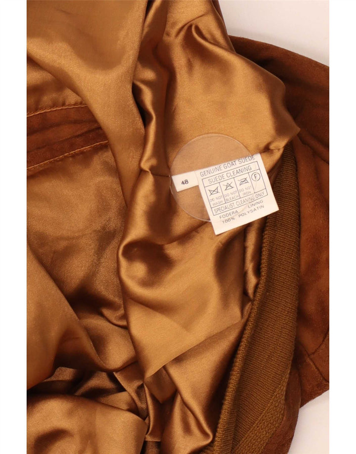 Veste Bomber En Daim Vintage Homme IT 48 Beige Moyen