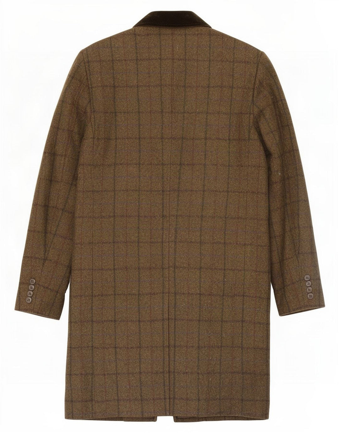 Marks & Spencer Manteau pour homme UK 38 en laine à carreaux kaki moyen