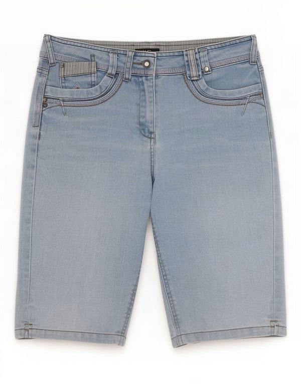 M&Co Short en jean pour femme UK 12 Medium W30 Bleu Coton