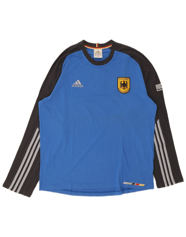 Adidas Hommes Deutschland Graphic Top Manches Longues UK 44/46 Grand Bleu