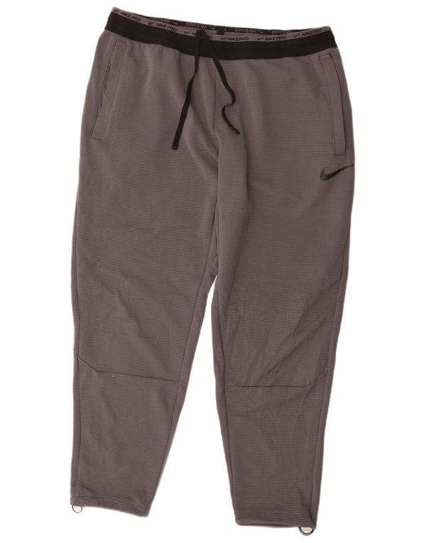 Nike Pantalon de survêtement Dri Fit pour homme 2XL Gris Colorblock Polyester