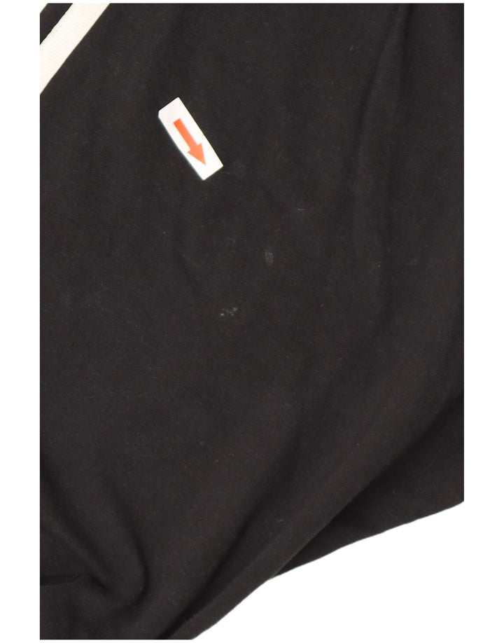 Adidas Leggings Femme UK 14 Coton Rayé Noir Moyen