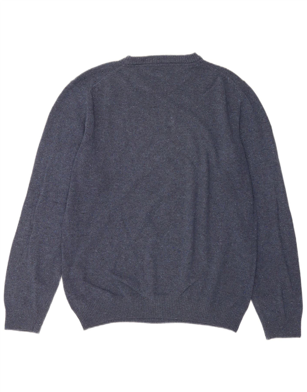 Gant Pull à col rond pour homme en laine mouchetée bleue
