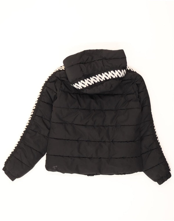 Superdry Veste matelassée à capuche graphique pour femme UK 8 Small Noir Polyester