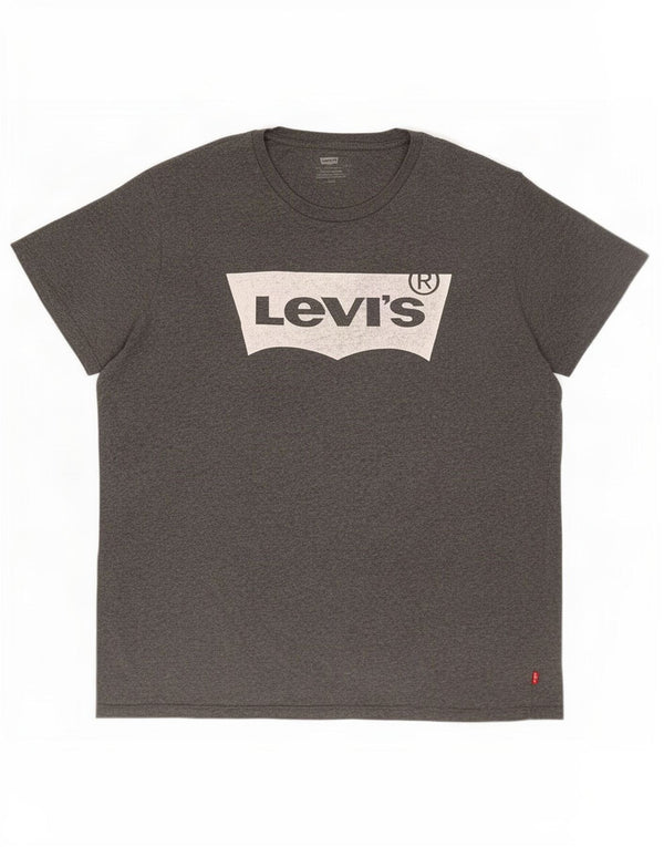 Levi's T-Shirt Graphique Homme Gris Large Coton