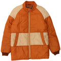 VINTAGE Veste matelassée homme IT 52 XL Orange Colourblock Polyester
