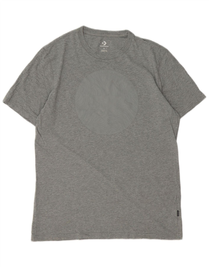 Converse T-shirt graphique pour hommes, grand, gris, coton