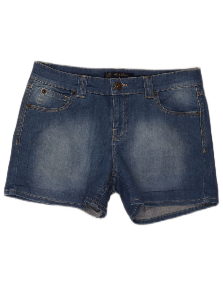 Oasis Short en jean pour femme UK 10 Small W32 Bleu Coton