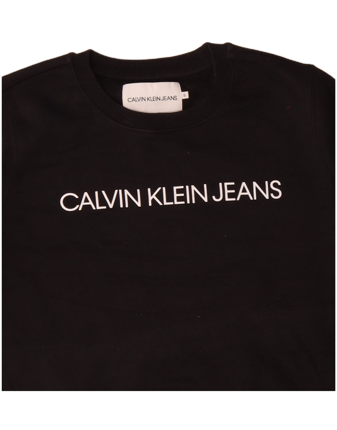 CALVIN KLEIN JEANS Sweat-shirt surdimensionné pour femme UK 10 Small Noir