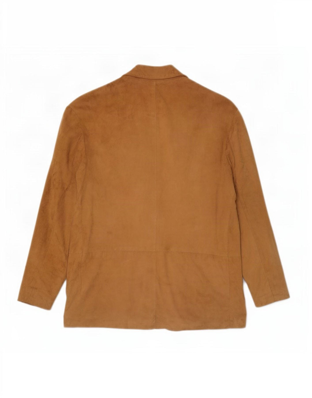 vintage Femme 3 Boutons Blazer En Daim Veste UK 14 Cuir Beige Moyen