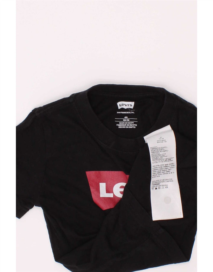 Levi's T-shirt graphique pour garçon 3-4 ans Noir Coton