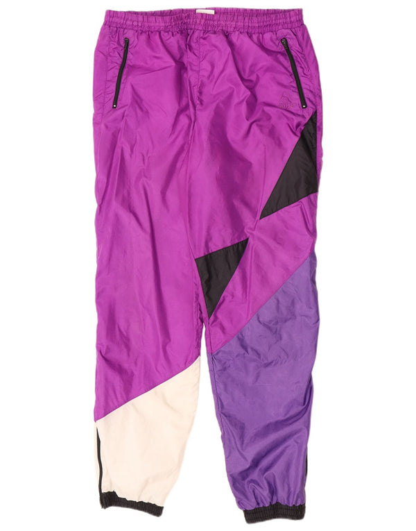 Active Pantalon De Survêtement Homme Joggers Violet Moyen Colourblock Polyamide