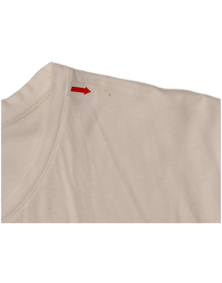 Zara Womens Crop Blouse Top UK 12 Moyen Blanc Floral