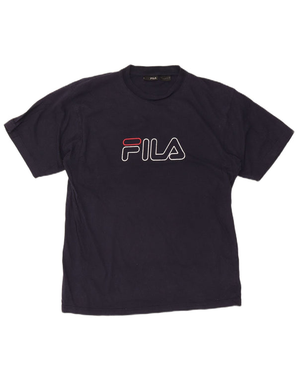 Fila T-Shirt Graphique Homme Bleu Marine Large