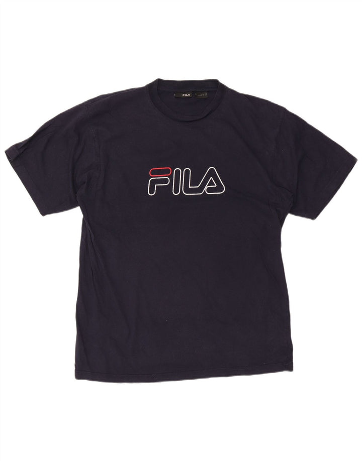 Fila T-Shirt Graphique Homme Bleu Marine Large