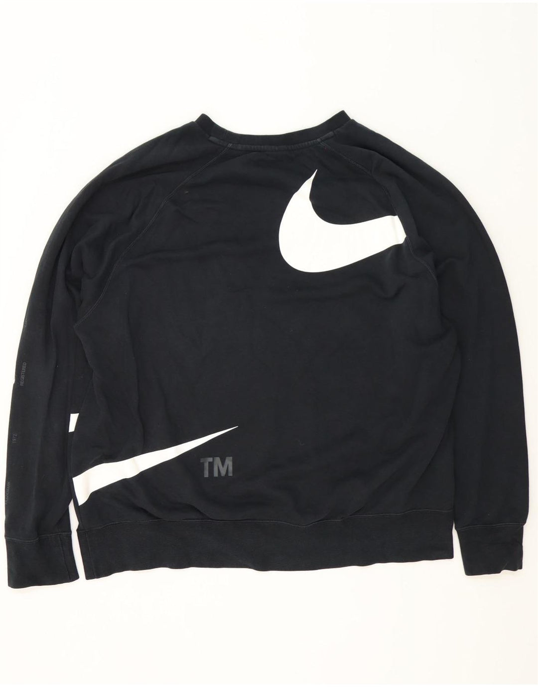 Nike Sweat-shirt graphique pour homme en coton noir 2XL