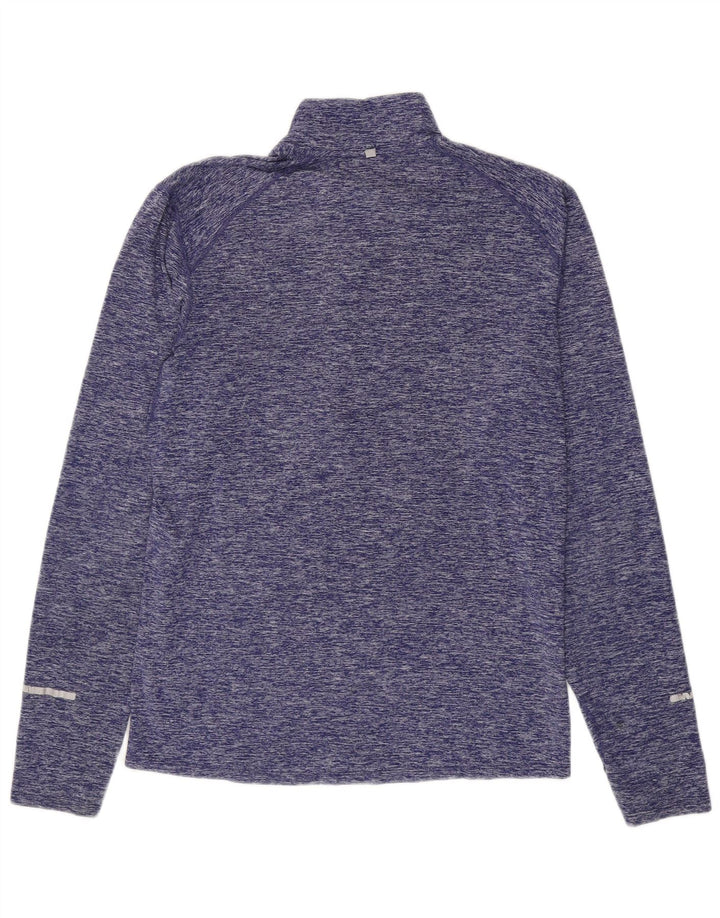 Nike Dri Fit Haut de survêtement à col zippé pour homme Violet moucheté