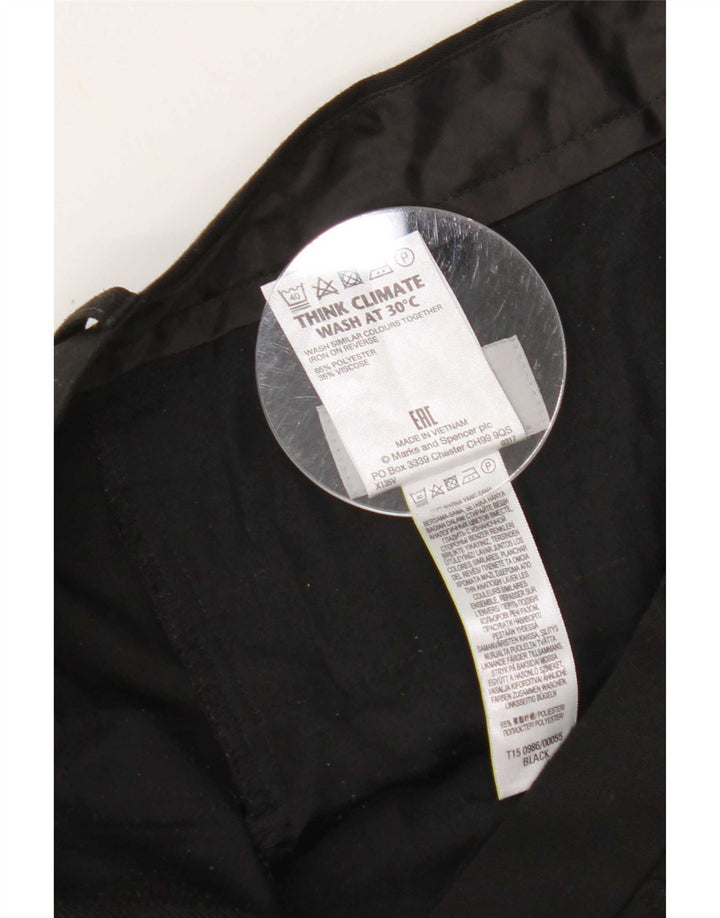 Marks & Spencer Pantalon décontracté régulier pour homme W36 L31 Noir Polyester