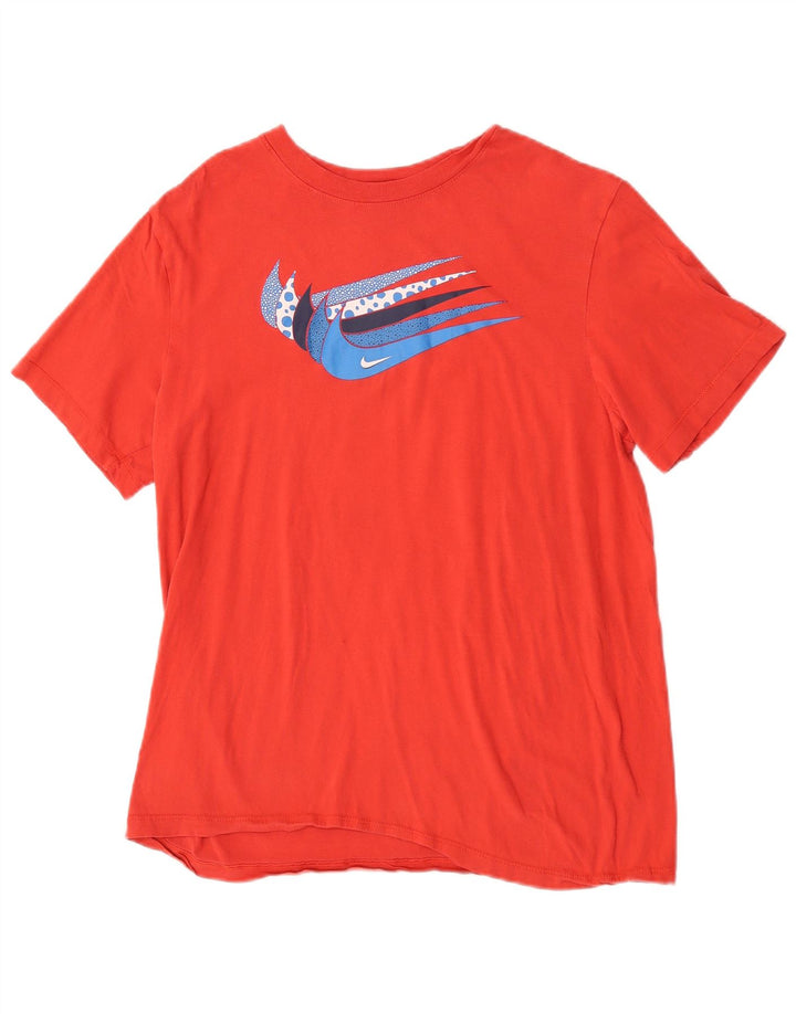 Nike Homme T-Shirt Graphique Haut Rouge Moyen Coton