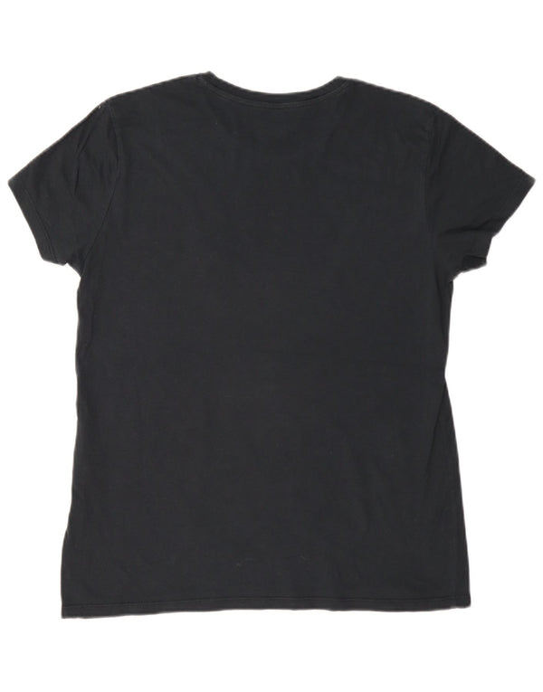 Levi's T-shirt graphique surdimensionné pour femme UK 10 Small Noir