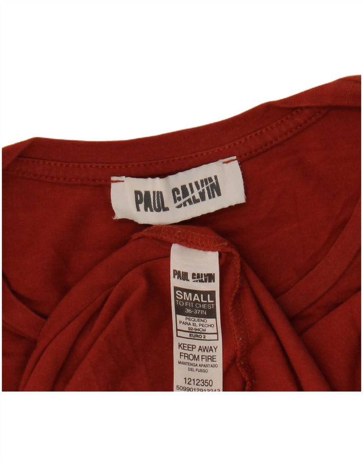 vintage Mens T-Shirt Top Petit Coton Bordeaux