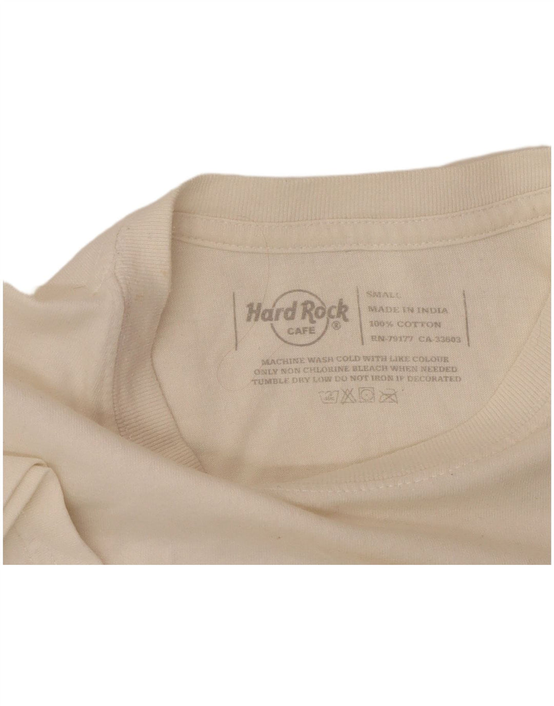 HARD ROCK CAFE T-shirt graphique Amsterdam pour hommes, petit coton blanc