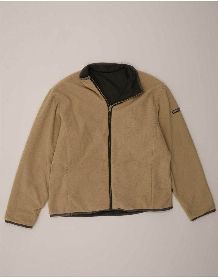 Napapijri Veste réversible géographique pour homme UK 40 Large Kaki