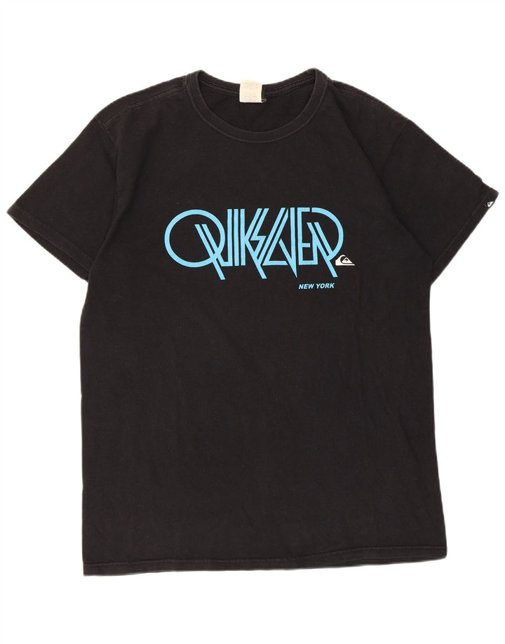 Quiksilver T-Shirt Graphique Homme Noir Moyen Coton