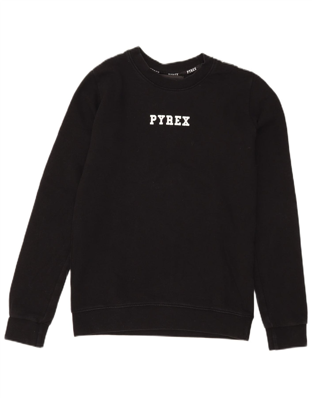 Pyrex Sweat-shirt graphique pour femme UK 6 XS Noir Coton