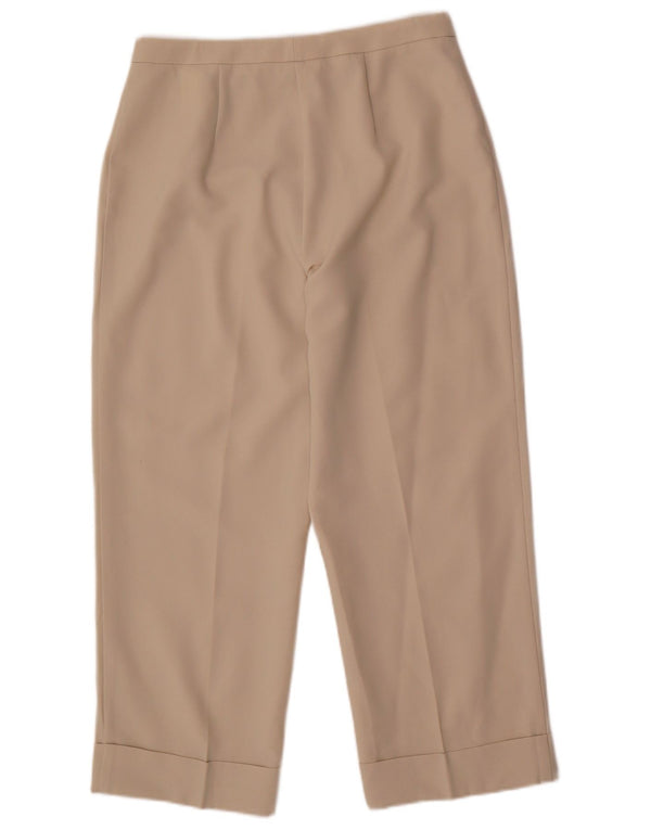 Marks & Spencer Pantalon court droit pour femme UK 12 Medium W30 L24 Beige