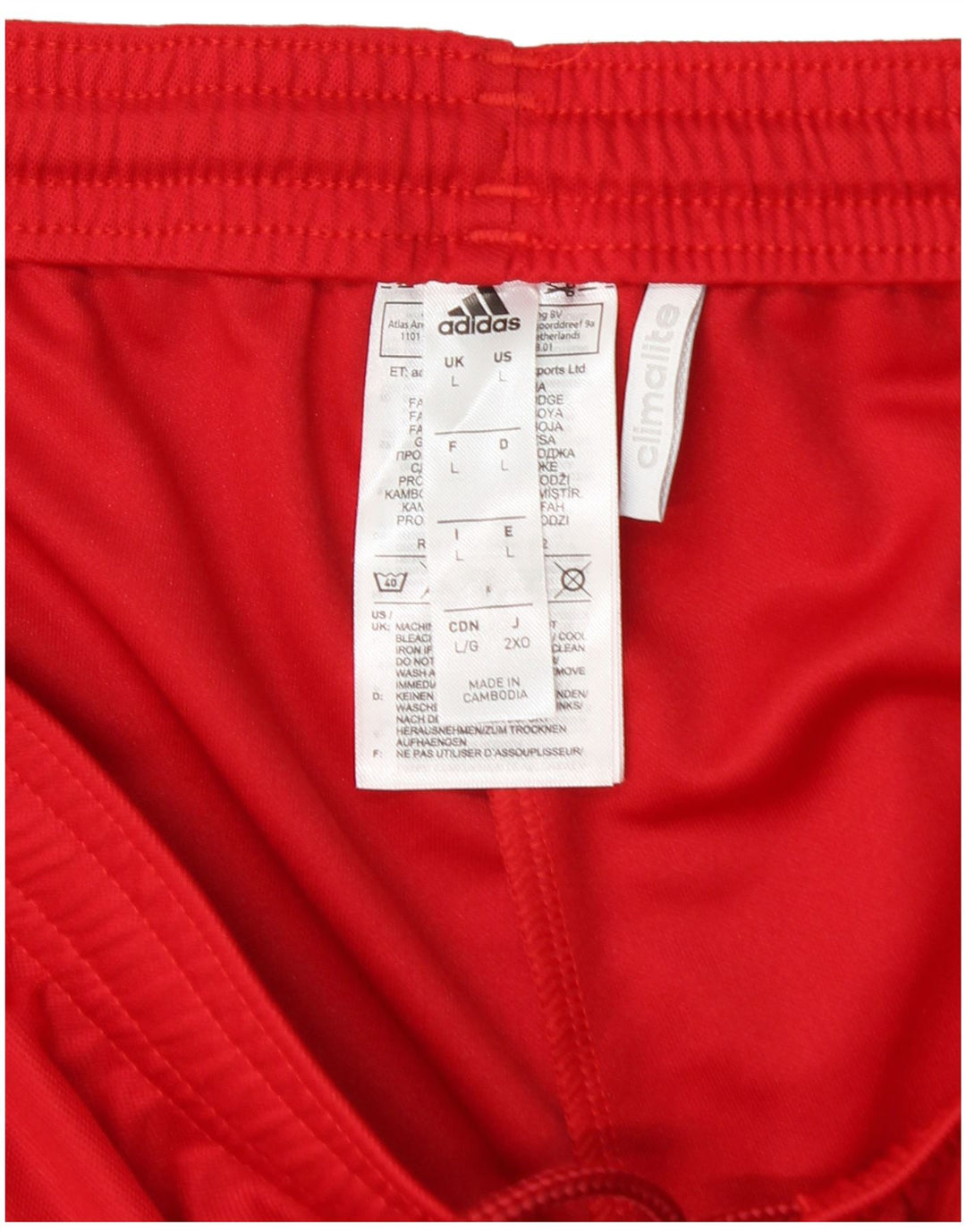 Adidas Hommes Climalite Sport Shorts Grand Rouge Polyester