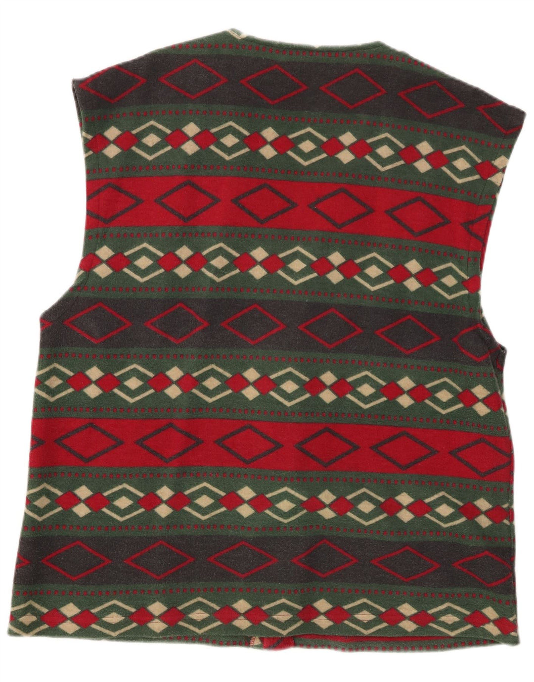 gilet homme vintage grand coton géométrique multicolore