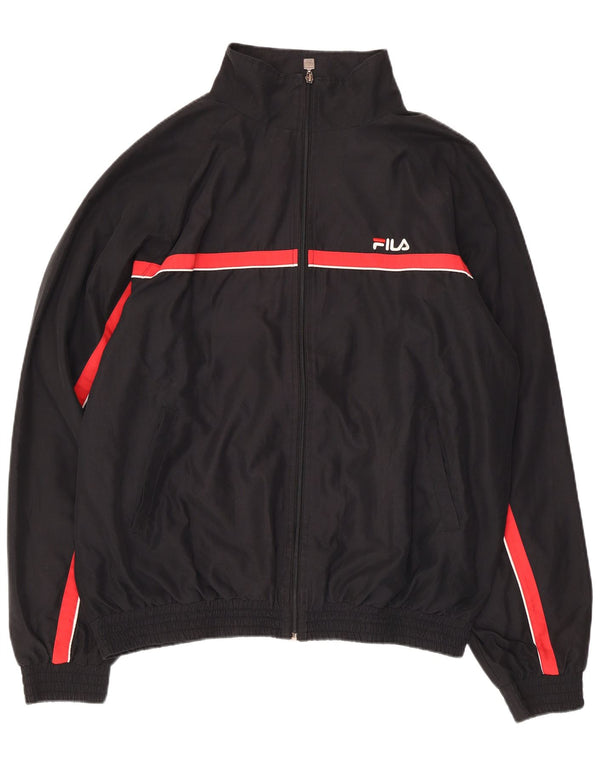 Fila Veste de survêtement pour homme XL Noir Polyester