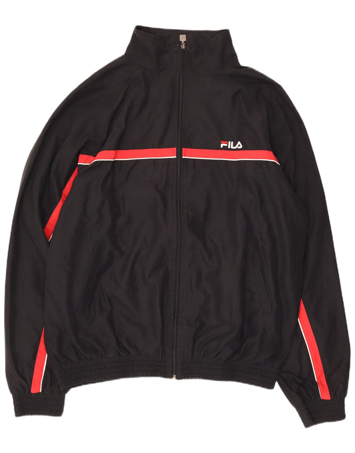 Fila Veste de survêtement pour homme XL Noir Polyester