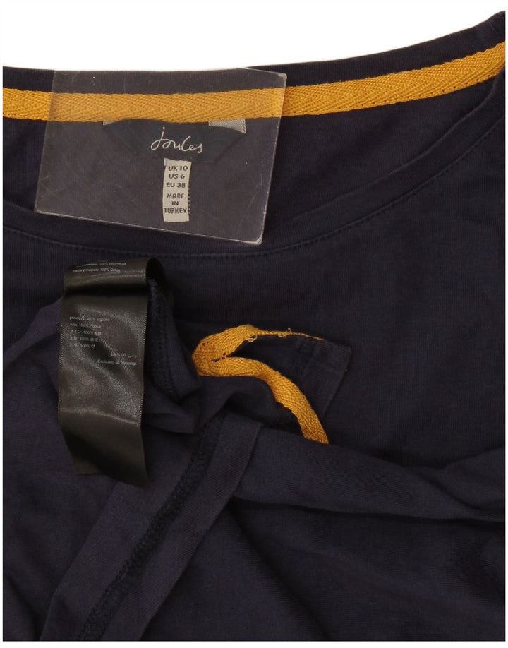 Joules Haut oversize à manches longues pour femme UK 10 Small Bleu marine Coton